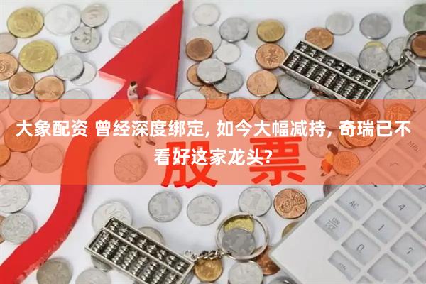 大象配资 曾经深度绑定, 如今大幅减持, 奇瑞已不看好这家龙头?